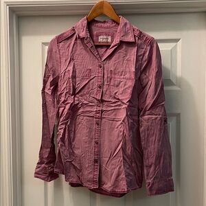 Express Boyfriend  Pink Denim Shirt Small
